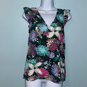 J. Crew Factory Sleeveless Dark Floral Top, size 4